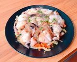 Hình bước làm 8 của món Cá Tuyết Hấp (Chưng) Bún Tàu & Lá Tỏi Gấu