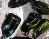 A picture of step 2 of Garlic Mushroom Stuffed Poblano Peppers (meatless).