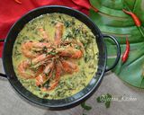Foto langkah ke 7 dari resep Daun Ubi & Udang Masak Lemak Tempoyak.