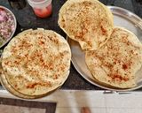A picture of step 2 of Masala papad.