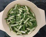 A picture of step 1 of Grilled kurkure bhindi.