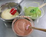 韓式豆沙擠花蛋糕攻略~三色戚風蛋糕的食譜步驟8照片