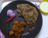 ধাবা স্টাইল আলু পেঁয়াজ পরটা (dhaba style aloo peyaj parota recipe in Bengali) রেসিপির ধাপ 7 ছবি