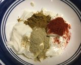A picture of step 2 of Paneer Tikka Sandwiches with Tandoori Mayonnaise.
