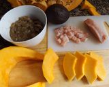 Foto del paso 1 de la receta Pastel de calabaza con aguacate y carne de cerdo