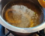 A picture of step 4 of Gatte ki Sabzi (dry and with gravy).