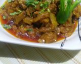 A picture of step 7 of Lauki gosht.