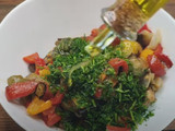 Ensalada templada de verduras asadas
