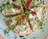 A picture of step 7 of Roti pizza.