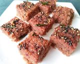 A picture of step 10 of Beetroot Dhokla.