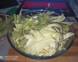 A picture of step 1 of Patta Gobi/ Cabbage Matar.