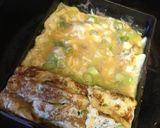 A picture of step 4 of Tamagoyaki - young sardine omelet.