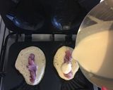 Hình bước làm 4 của món Bánh Cá Taiyaki nhân hoa Anh Đào "Sakura paste"🌸-🌸