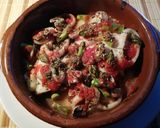 Foto del paso 5 de la receta: Merluza con calamar al horno fit