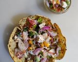 A picture of step 6 of Mayo Veg Papad Bowl.