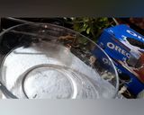 A picture of step 3 of Oreo butterfly cheese cake.