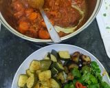 A picture of step 5 of Zucchini & aubergine curry.