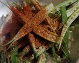 A picture of step 1 of Crispy bhindi.