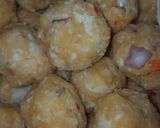 A picture of step 3 of Yam balls.