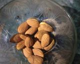 A picture of step 1 of Badam Milk.