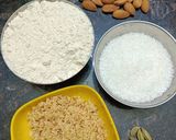 A picture of step 1 of Almond Ghee Residue Cookies.