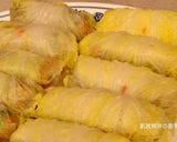 A picture of step 7 of Shrimp and Napa Cabbage Rolls.
