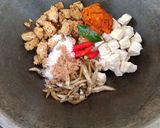 Foto langkah ke 5 dari resep Tempe panggang Teri Tahu kuah santan.