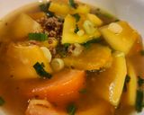 Hình bước làm 3 của món Canh đu đủ thịt bò băm