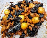 Gambar langkah 5 resipi Nasi Tim Ayam Telur Puyuh.