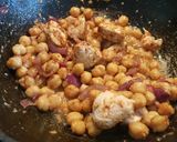A picture of step 5 of Chicken chickpea curry (Murgh cholay salan)☺🍜.