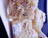 A picture of step 6 of Satora (soji ka tukri halwa).