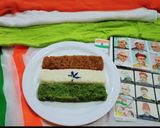A picture of step 6 of Tricolour barfi.