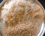 A picture of step 2 of Gond laddu (poppy seeds).