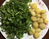 A picture of step 2 of Hariyali Aloo / Dhaniya Aloo.