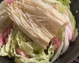 A picture of step 2 of Spicy Korean style mille feuille hot pot.
