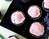 A picture of step 9 of Chocolate Caramel Cupcakes With Strawberry Cream Frosting.
