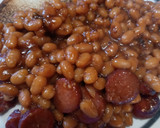 A picture of step 2 of Beanie Weenie on Toast.