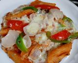 पास्ता पिज़्ज़ा (Pasta Pizza recipe in hindi) रेसिपी चरण 5 फोटो