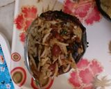 A picture of step 6 of Cheesy Kidney Beans Rice Stuffed Eggplant.