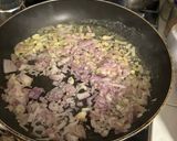 A picture of step 1 of Tortellini with Cream and Speck.