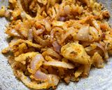 A picture of step 6 of Zunka Maharashtrian recipe,lunch or dinner,eat with chapati.
