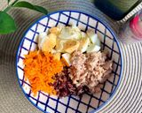 Foto del paso 4 de la receta: Ensalada de arroz, huevo duro, zanahoria y atún