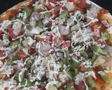 A picture of step 4 of Veg cheese Pizza.