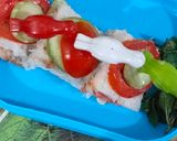 A picture of step 3 of Veg mayo sandwich.