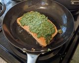 A picture of step 8 of Nasturtium Pesto.