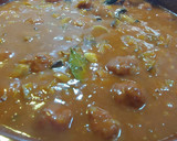 Foto del paso 6 de la receta: Albóndigas de pollo y berenjena salsa bacon y moruno amarillo