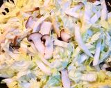 A picture of step 2 of Stir-Fried Napa Cabbage with King Oyster Mushrooms (Vegan).