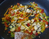 Foto del paso 5 de la receta: Tagliatelle con pollo, champiñones y verdura