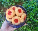 Strawberry Tumbprint Cookies #kuekering langkah memasak 7 foto