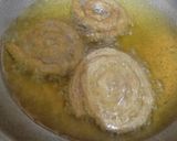 A picture of step 6 of Singhada jalebi.